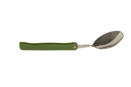spoon for a hike on a white backgroundの写真素材