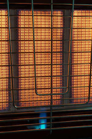 beautiful burning gas inside the furnace a large backgroundの写真素材