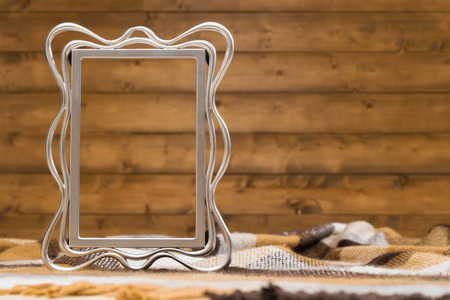 base curb picture frame on a blanket in cageの写真素材