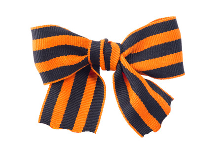 Bow by the ninth of May on the day of victory over a white backgroundの写真素材