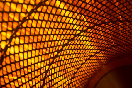 bright yellow background, inside of the air filter, for car, close-upの写真素材