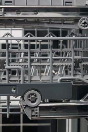 close-up of mechanisms, grid extension system, dishwasherの写真素材
