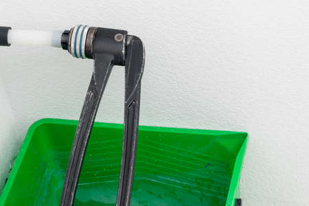 XLPE pipe expansion tool, background, close-upの写真素材