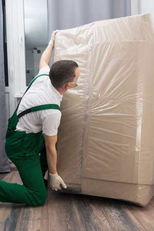 the loader delivered the goods to the buyerの写真素材