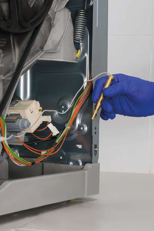determination of breakdown and diagnostics of mechanisms with an electrical applianceの写真素材