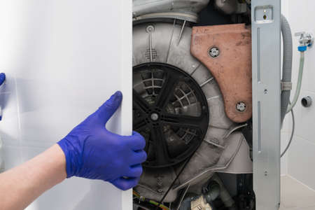 master repairs household appliances, home visitの写真素材