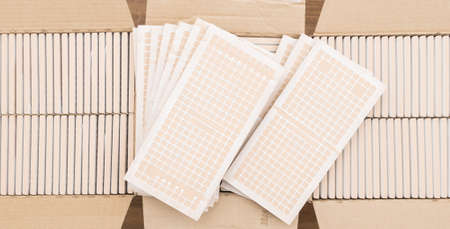 background of ceramic wall tiles in a boxの写真素材
