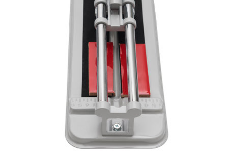 front of a tile cutter, front view, isolated on whiteの写真素材