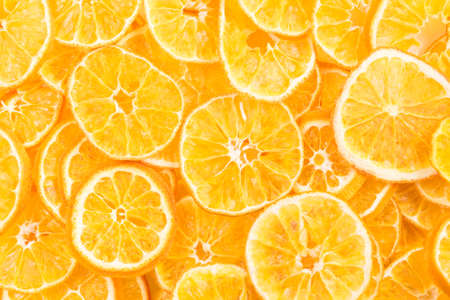 orange dried rings, beautiful background close-upの写真素材