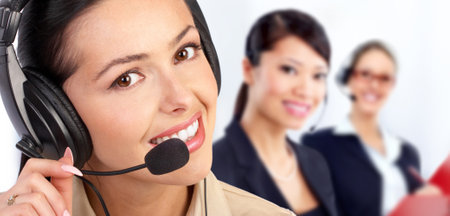 Call Center Operator. Isolated over white background. Call Center Operator. Isolated over white background.