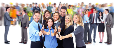 Happy business people group. Happy business people group.