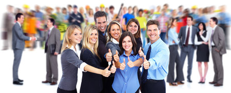 Happy business people group. Happy business people group.