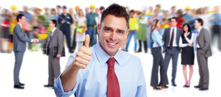 Happy business people group. Happy business people group.
