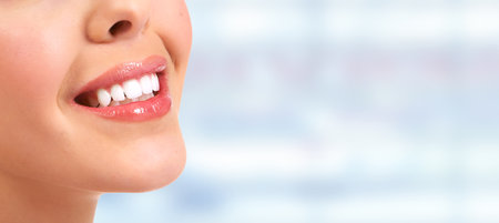 Beautiful woman smile.の写真素材