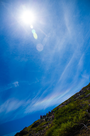 Iridescent cloudsの写真素材