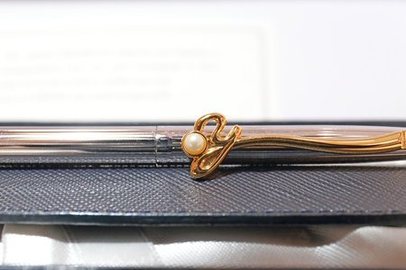 Ballpoint pen Pearl Presentの写真素材