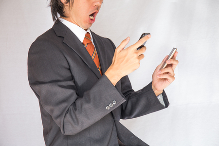 Businessman Smartphone Handyphoneの写真素材