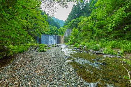 Valley of the river landscapeの写真素材