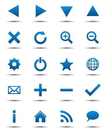 Blue Navigation Web Iconsのイラスト素材