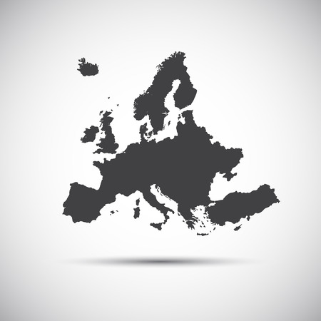Simple vector illustration map of European Unionのイラスト素材