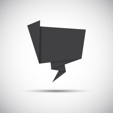 Simply grey paper origami icon, vector illustration for you website and infographicのイラスト素材