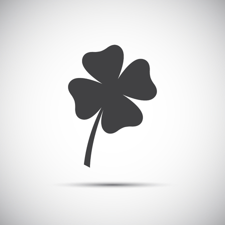 Simple icon clover leaf, four leaf clover illustrationのイラスト素材
