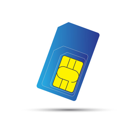 Mobile phone sim card, standard, micro and nano sim cardのイラスト素材