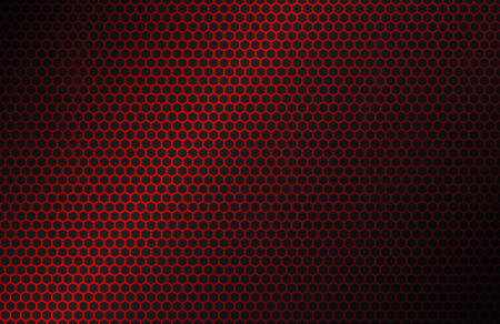 Red geometric polygons background, hexagon symbol, abstract black metallic wallpaper, vector illustrationのイラスト素材