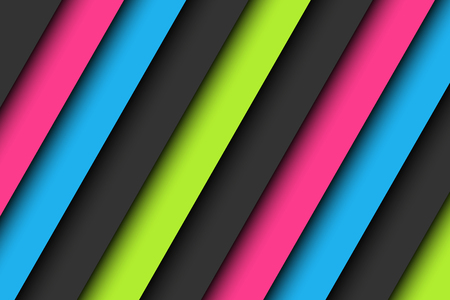 Abstract background in neon colors, wallpaper with pink, blue, green and gray oblique lines, vector illustrationのイラスト素材