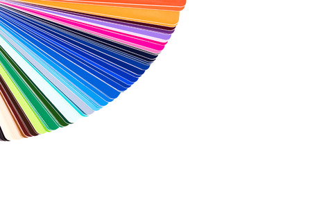 Color palette isolated on white background, color catalog, guide of paint samplesの写真素材