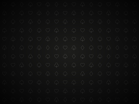 Vector poker black background, playing card symbols pattern, blackjackのイラスト素材