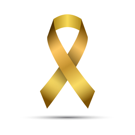 Modern golden vector ribbon isolated on white backgroundのイラスト素材
