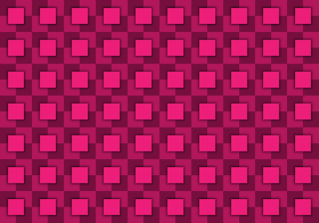 Abstract background composed of squares in pink shades, simple vector widescreen backgroundのイラスト素材