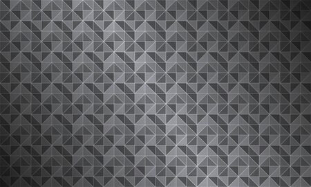 Abstract black and grey background composed of triangles with different transparency, modern vector seamless pattern, metallic lookのイラスト素材