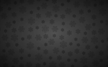 Black Christmas background with snowflakes, simple holiday vector backgroundのイラスト素材