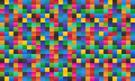 Colorful square abstract pixel mosaicのイラスト素材