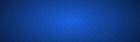 Simple blue vector header composed of a triangular mesh. Modern seamless pattern banner background