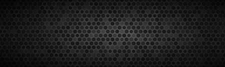 Dark widesrceen header with wheels with different transparencies. Modern black geometric design banner. Simple vector illustration backgroundのイラスト素材