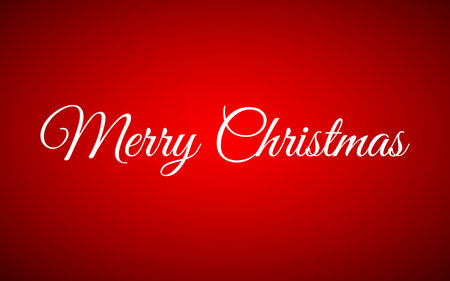 Merry Christmas white lettering inscription for your design greetings card. Red holiday greeting backgroundのイラスト素材