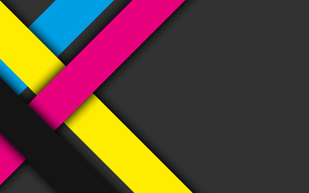 Cmyk abstract background with overlayed stripes. Modern cmyk print business design concept. Vector abstract illustrationのイラスト素材