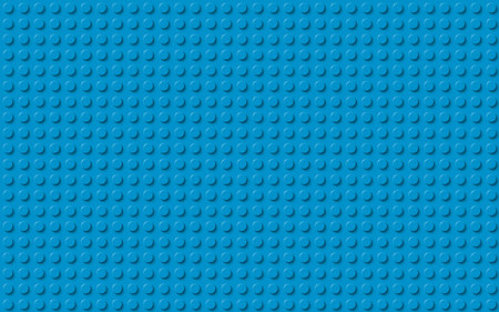 Blue plastic construction plate. Closeup plastic toy block. Abstract vector background. Seamless...