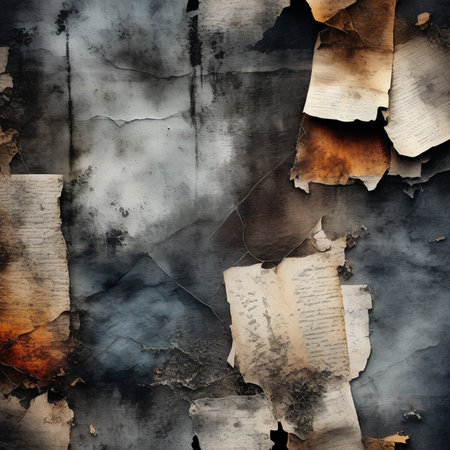 Old grunge paper background with torn edges and space for text.の素材