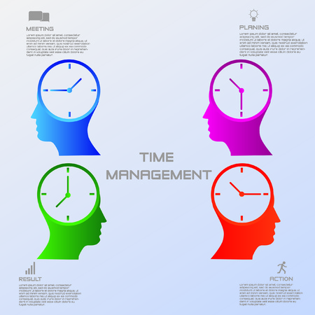 Infographic layout for schedule listのイラスト素材