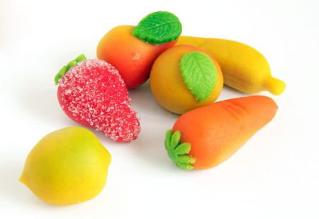 Marzipan fruitの写真素材