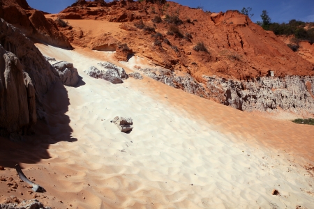 Sandy slope of the Golden River canyon  Mui Ne, Vietnam の写真素材