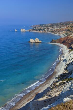 A beautiful sea landscape with a clean blue sky. Cyprus.の写真素材
