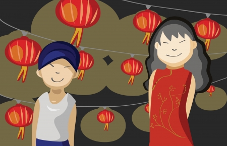 Asian Kidsのイラスト素材