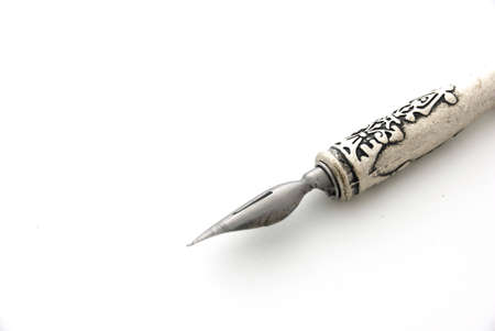 Quill on white backgronudの写真素材