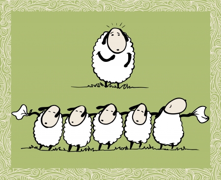  Dancing Sheeps のイラスト素材