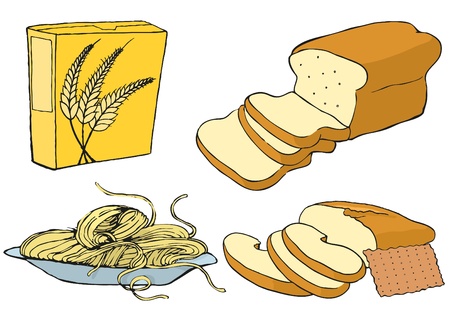 Grain Products Setのイラスト素材